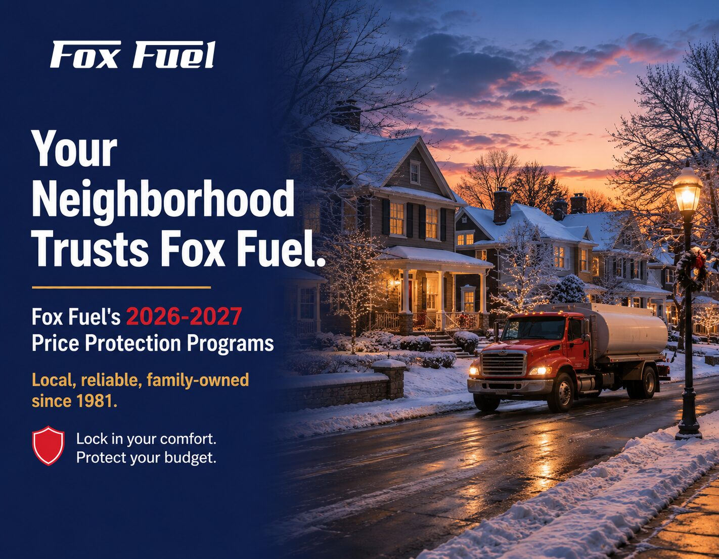 Fox Fuel Price Protection Program for home heating oil, 2026-2027 season